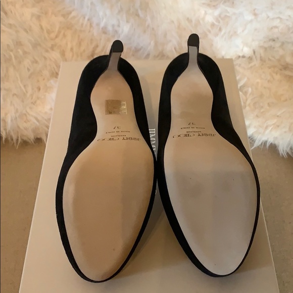 Jimmy Choo Sepia Suede/Glitter Pumps Size 37 - Picture 6 of 12